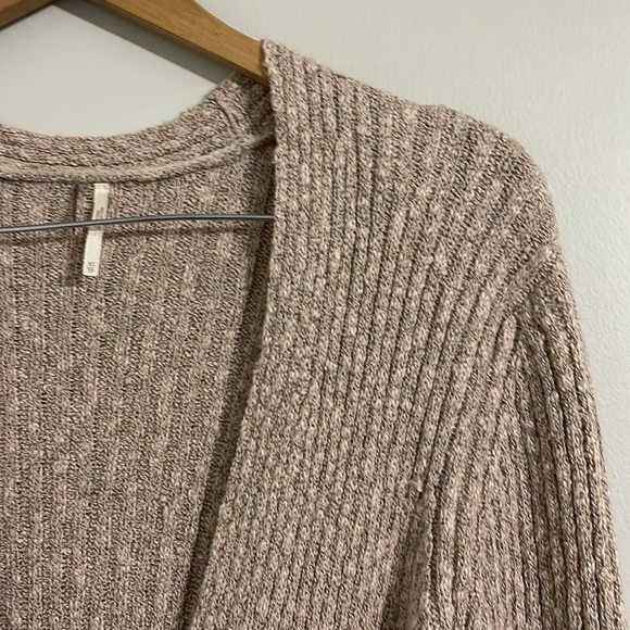 Free People 'Skylight' Rib-Knit Long Cardigan Sweater, Morning Oat XS - Picture 5 of 14